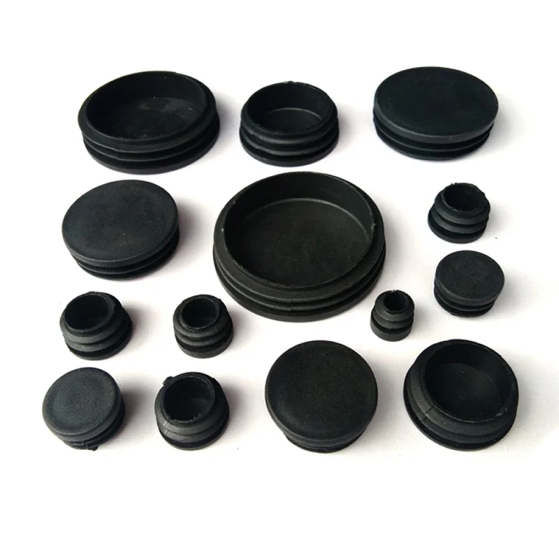 24510pcsRoundPlasticBlackBlankingEndCapCapsTubePipeInserts