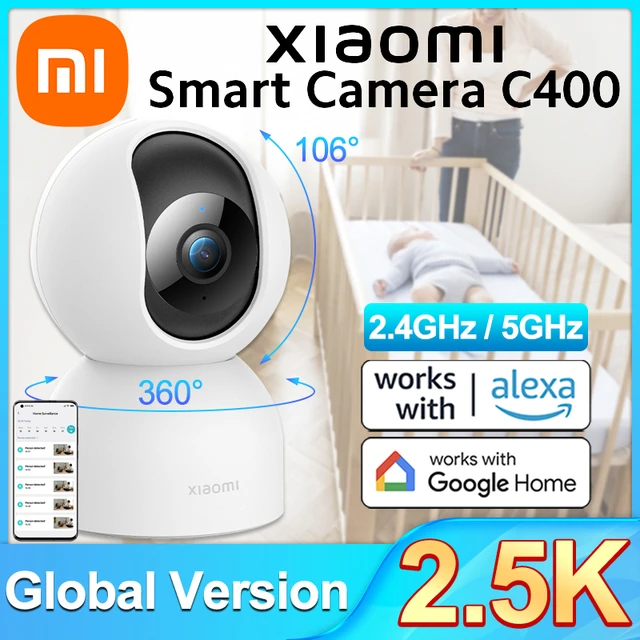 Global Version Xiaomi Smart Camera C400 Smart Home WiFi 360° Rotation 4MP  Night Vision AI Human Detection Alexa Google Assistant