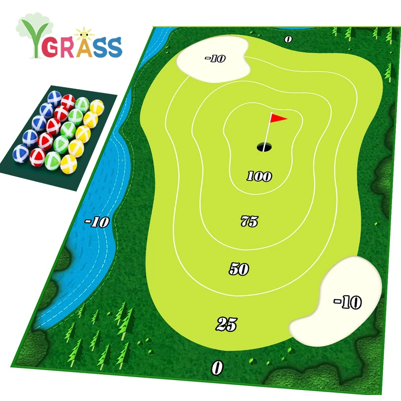 

Kids Golf Ball Game Children's Mat Toy Golf Club Practice Play Set Sports Training Parent-child Interaction Outdoor Gift