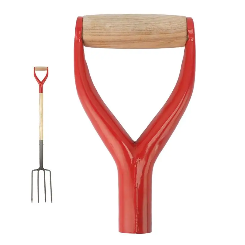 

Shovel Handle Replacement D Shaped Steel Shovel Handle Black Plastic Replacement Stable Shovel Grip Time Saving for Racking