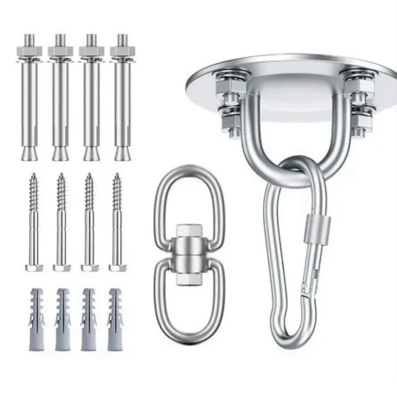 

Stainless Steel Air Yoga Fixed Tray Hanging Chair Hook Outdoor Hammock Ceiling Hanging Tray Fixed Buckle Durable Easy To Use