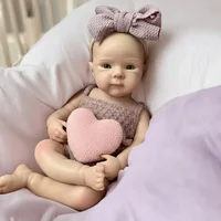 13Inch Waterproof Bettie Reborn Silicone Girl Doll With 2 Sets Outfits Handmade Paint Skin Soft Touch Silicone Girl Doll 5