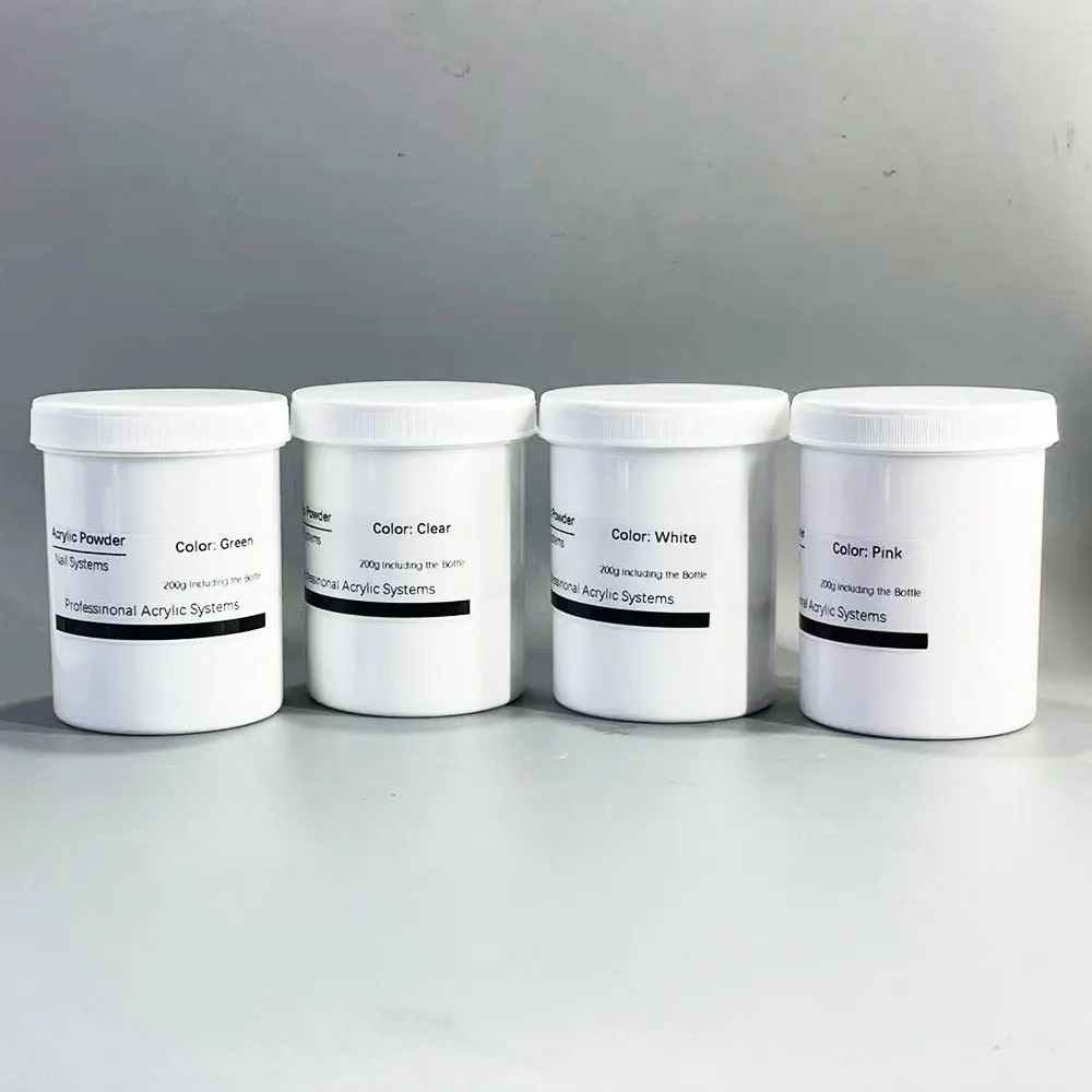 Acrylic Nail Powder 200G/Bottle Fake Manicure Material DIY Nails Salon 3D Art Accessories For Professionals
