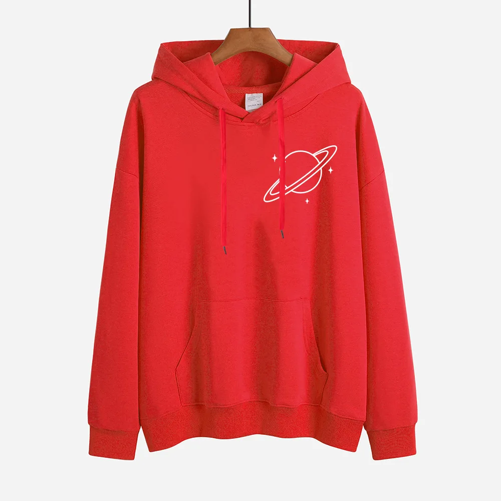 YRYT Street ins trend interplanetary pattern printed men's and women's casual long-sleeved hoodie