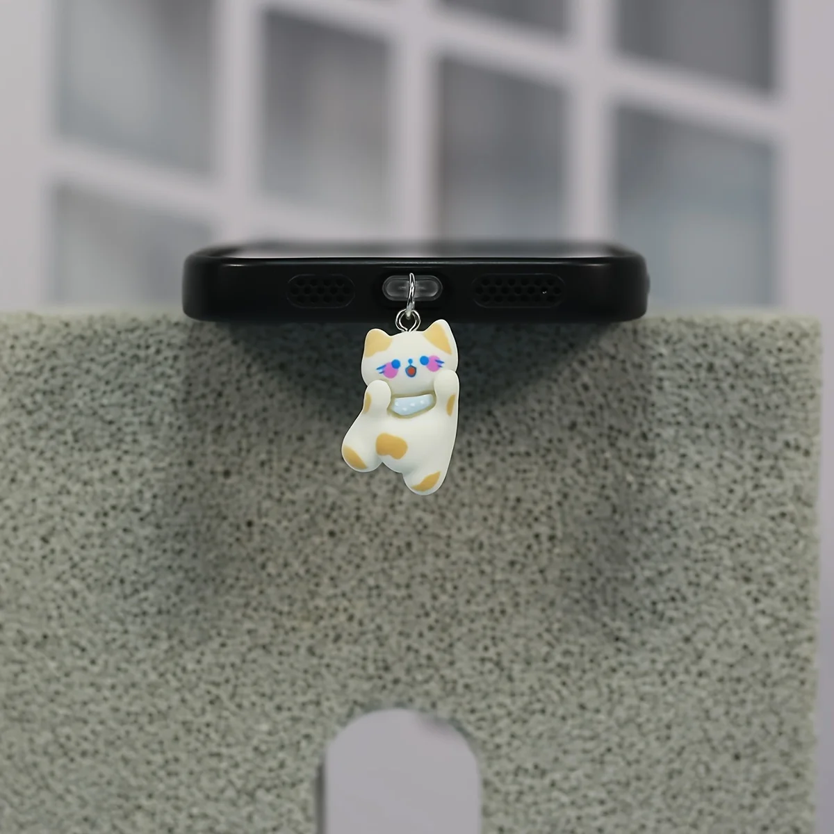Adorable Animal-Themed Phone Dust Plug Charms - Cat, Frog, and Bear Decorations