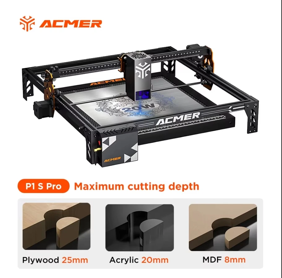 ACMER P1 S PRO الليزر حفارة 6 واط 10 واط 20 واط لت...