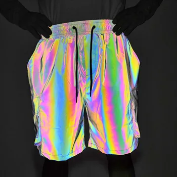 Holographic Reflective Glow Shorts 1
