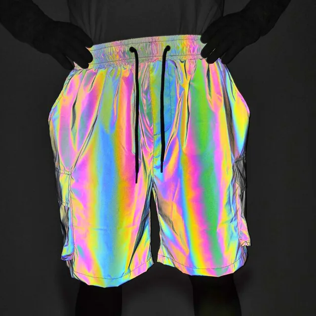 Holographic Reflective Glow Shorts 1