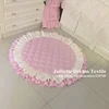 Round Ruffle Carpets for Living Room, Princess Bedroom Carpet, Custom Rug, Home Decoration 2