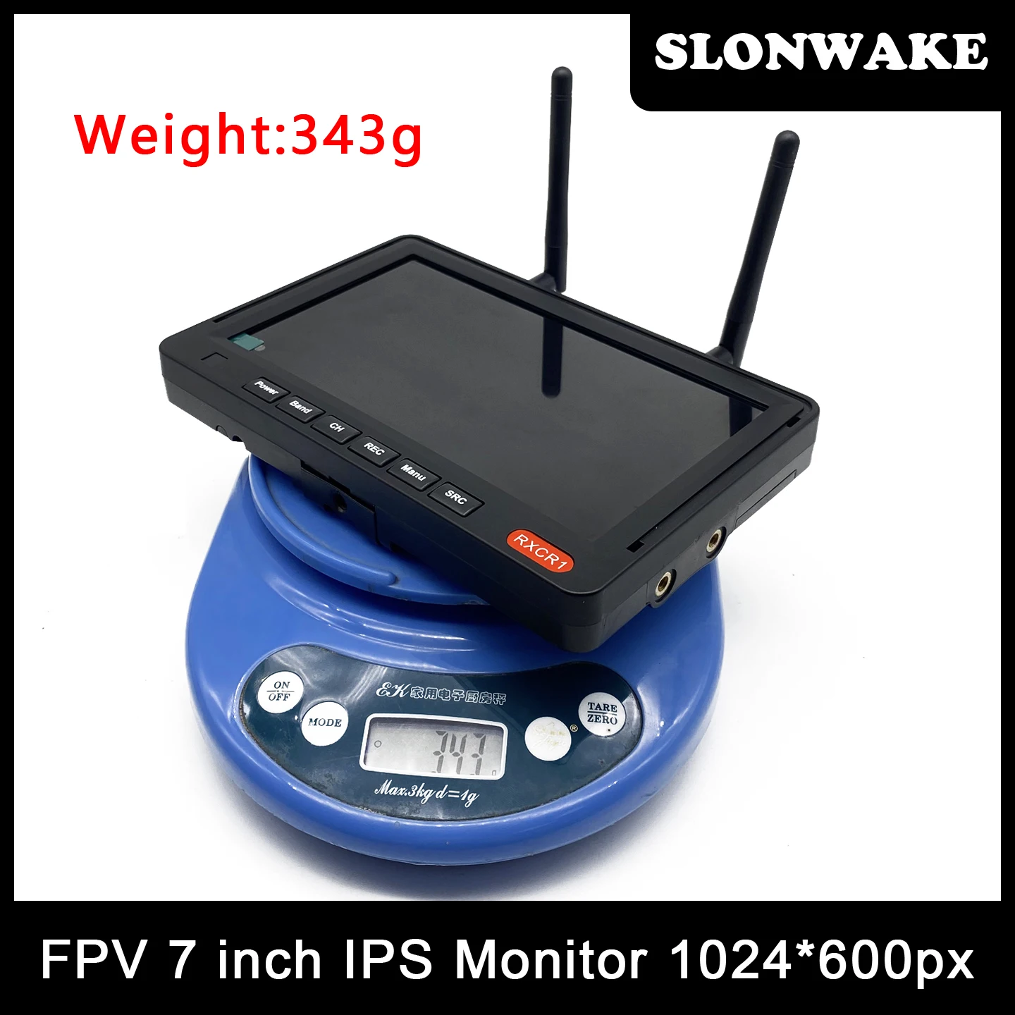 RXCR1 7" FPV Moniteur 1024x600 5.8G 56CH Diversité Récepteur Batterie 3000mAh