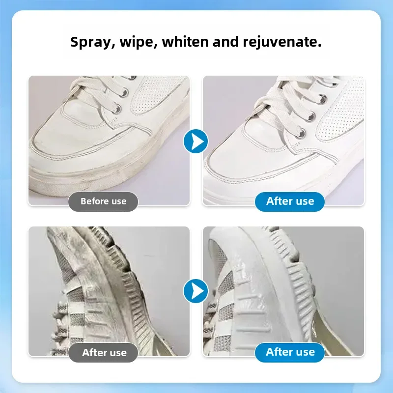 White Shoe Foam Cleaner Brush Remove Stains Dirty Tennis Head Sneaker Cleaning Kit Leather
