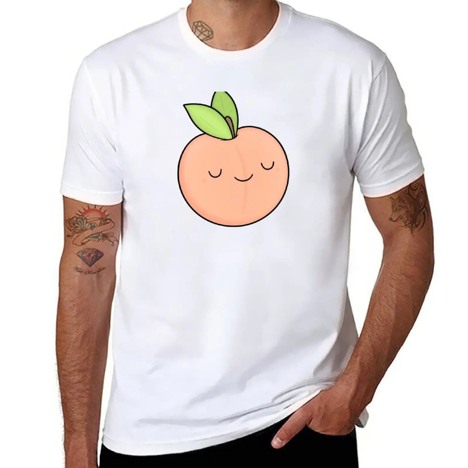 

New Happy Peach T-Shirt T-shirt for a boy boys white t shirts oversized t shirts for men