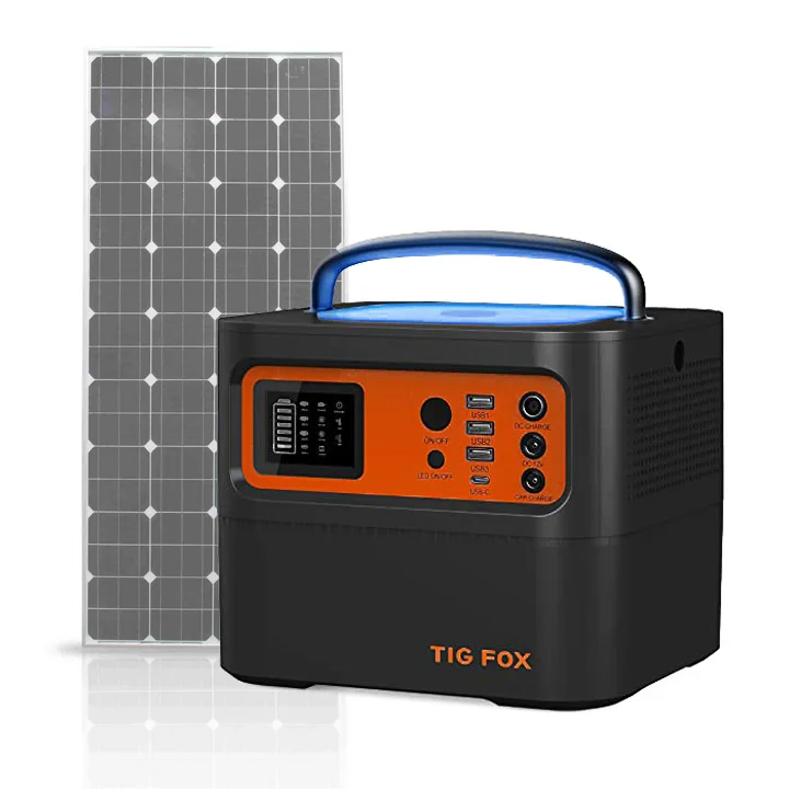 

USB Type-C DC AC Portable Power Generator 300W 500W 2000W Solar Rechargeable Power Station For Outdoor Camp Emergency