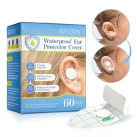 60pcs Plastic Waterproof Ear Protector For Kids Adults Swimming Cover Caps Disposable Ear Stickers Swimming Cover Ear Paste 2
