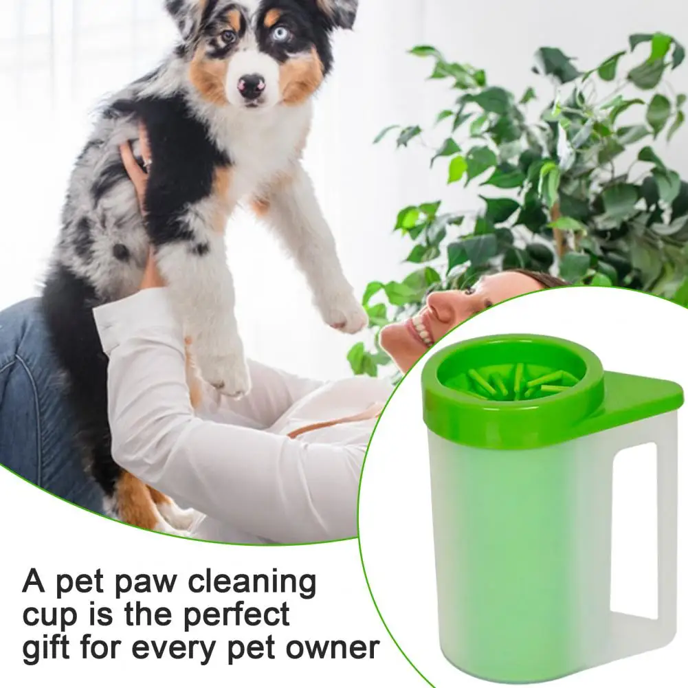 Dog Paw Washer Pet Foot Washing Device Dog Paw Cleaner with Handle for Muddy Pet Foot Washing Easy-to-use Paw Washer for Medium