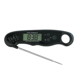 Digital Food Thermometer for Cooking and Baking with Backlight Hold Function (Black)