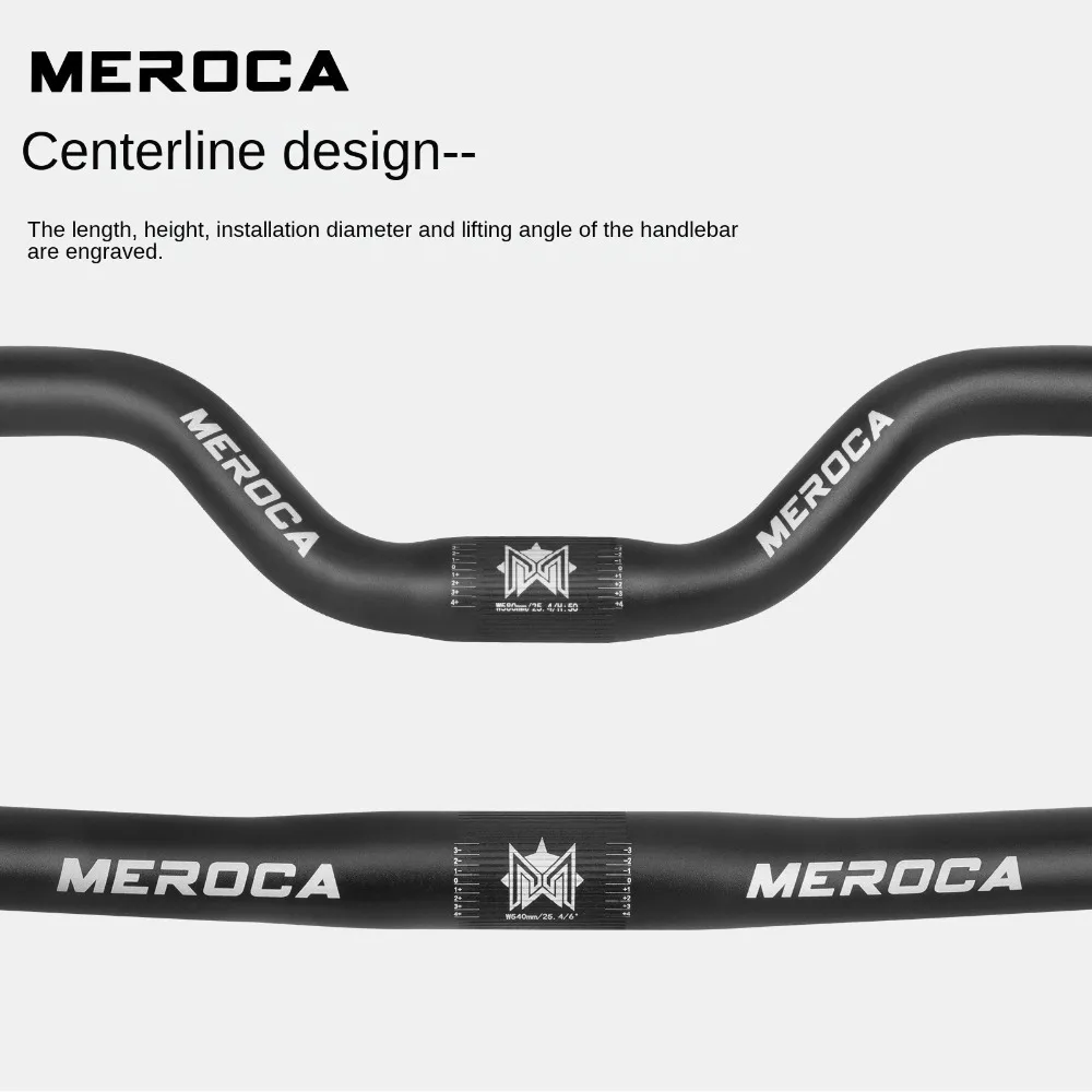 Durable MEROCA Bike Handlebar Straight/Swallow Bicycle Riser Handlebar Aluminum Alloy Bicycle Parts Cycling Accessories