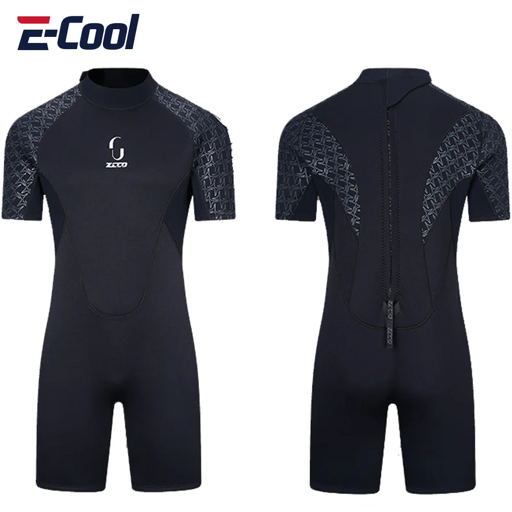 

3mm Neoprene Shorty Wetsuit Men's Women's One-piece Diving Suit Back Zip Wetsuit for Scuba Diving Snorkeling Surfing Swimming