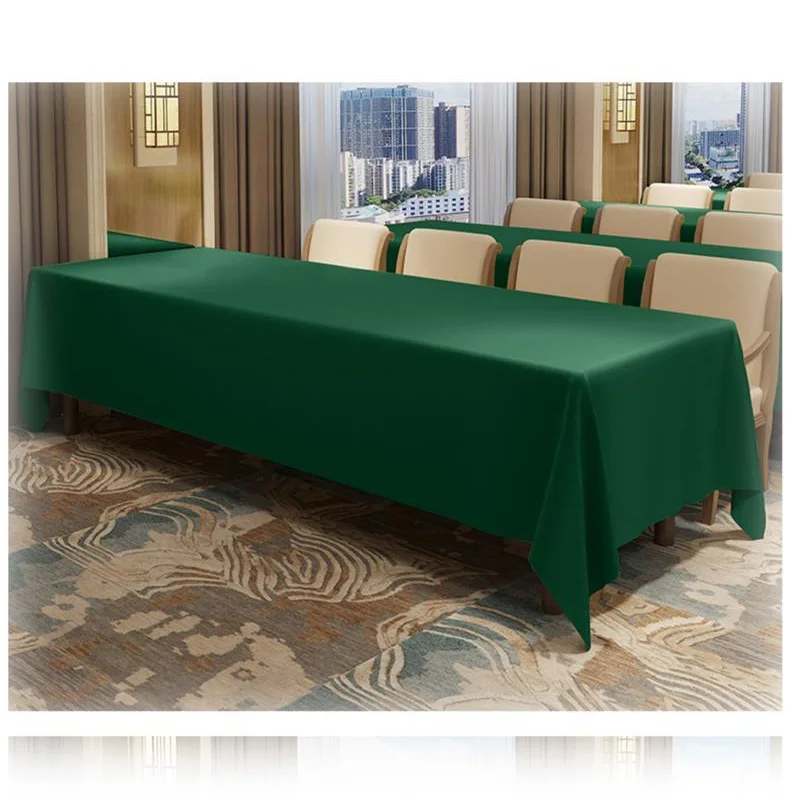 Dark green tablecloth house solid polyester tablemat coffee table cover outdoor picnic cloth wedding party large-size tablecloth table cloth