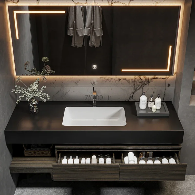 Mdf Washbasin Cabinet Drawer Bathroom Kit With Mirrors Furniture Column Narrow Storage Corner Closed Toilet Locker casa arredo