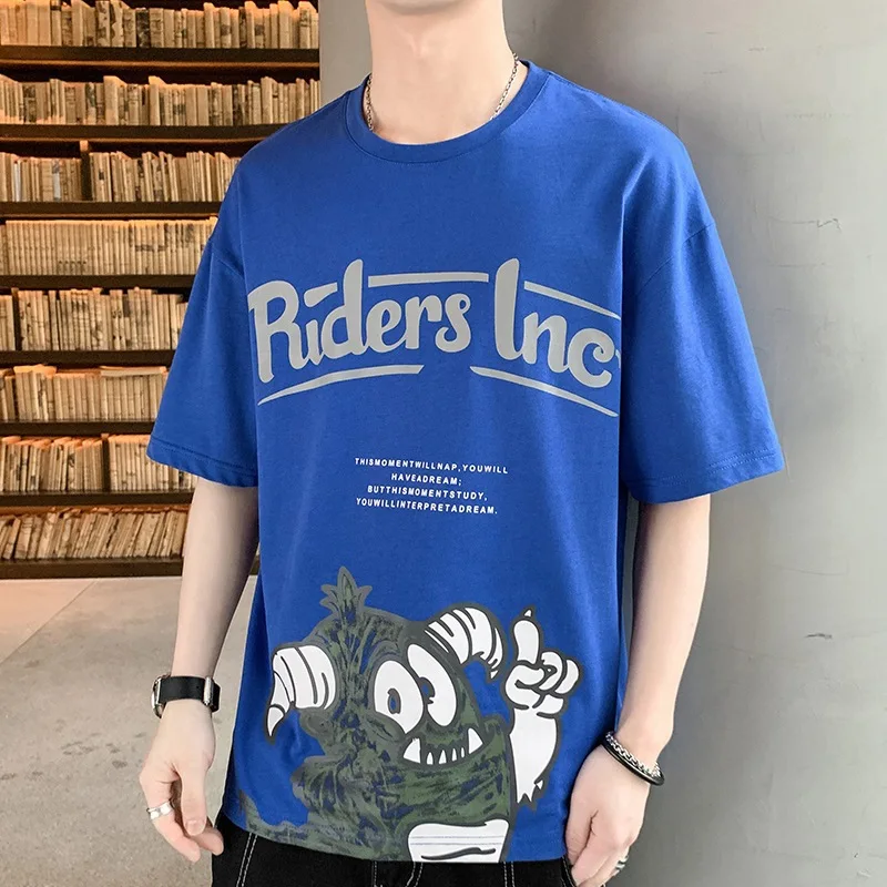 

Fashionable loose-fit T-shirt for big and tall men in pure color