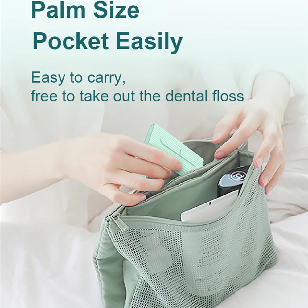 Dental Floss Push Pull Portable Dental Floss Storage Box Hilo Floss Teeth Cleaning Tooth Pick Disposable Toothpicks With Teeth Sticks