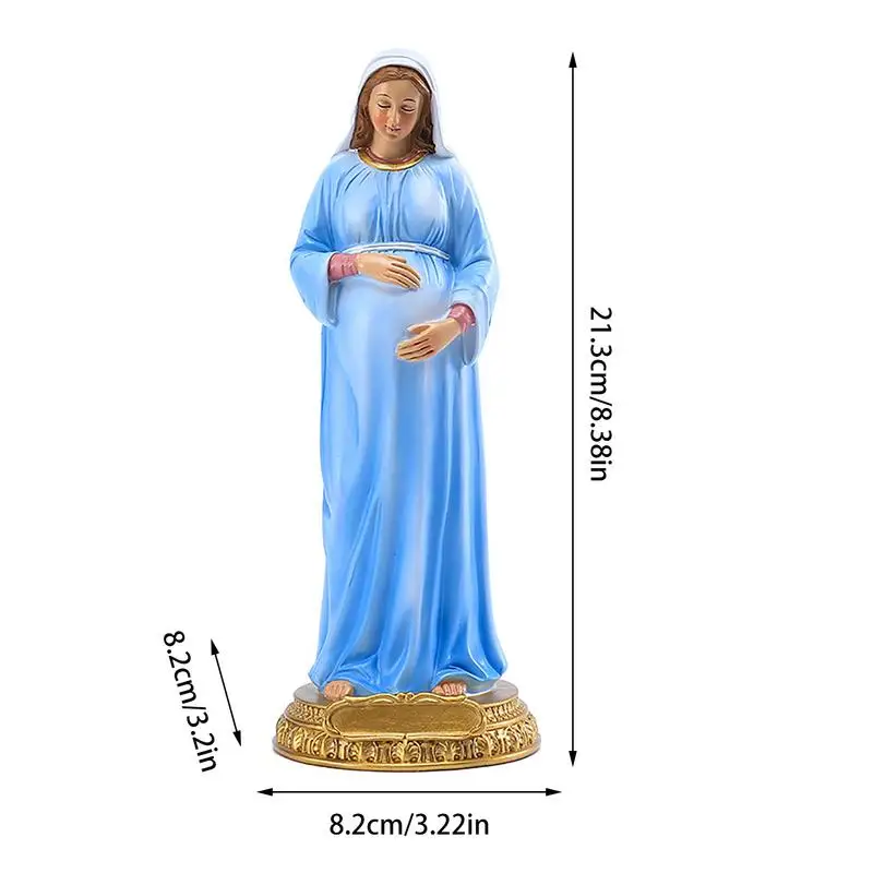 Pregnant Madonna Virgin Mary Statue Catholic Figurine Christianity Religious Interior Decoration Resin Craft Home Decor Gift christian statue home decor items