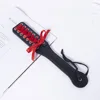 32CM Pu Leather Paddle, Tied bow tie Riding Crop Pu Leather Horse whip,Submissive,Flog Spank Paddle 6