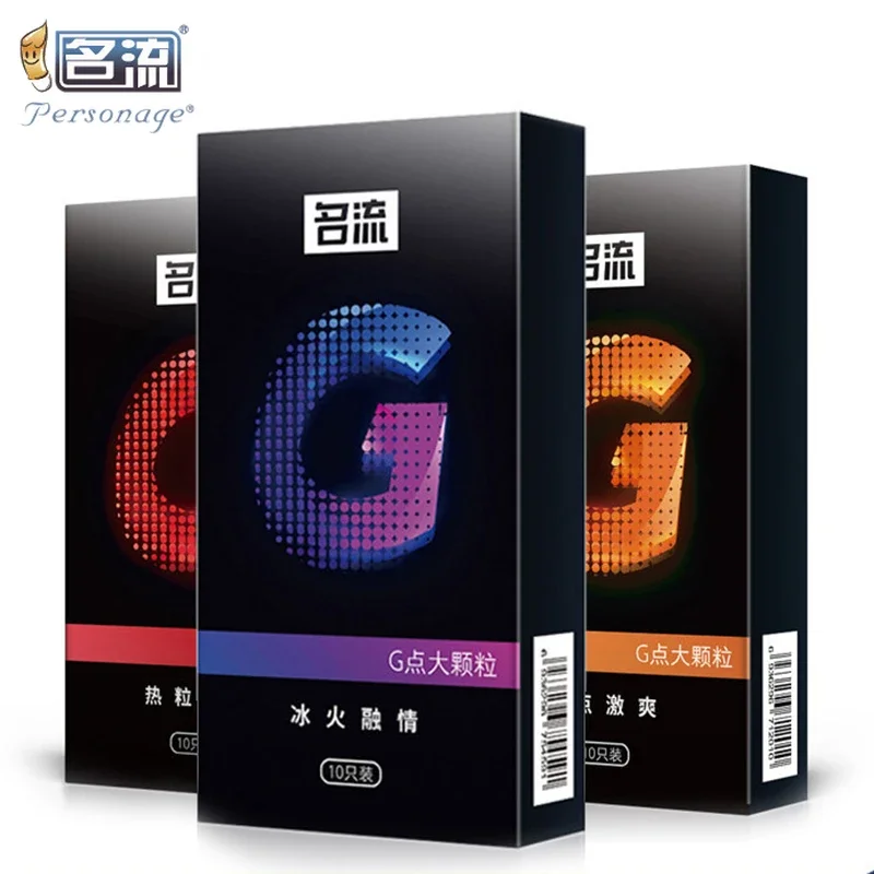 Condoms Sex Toys 10 Pcs / 3pcs Mingliu G spot Condoms Big Particle Stimulation G-point Penis Sleeve Delay Ejaculation Condones Contraception Men