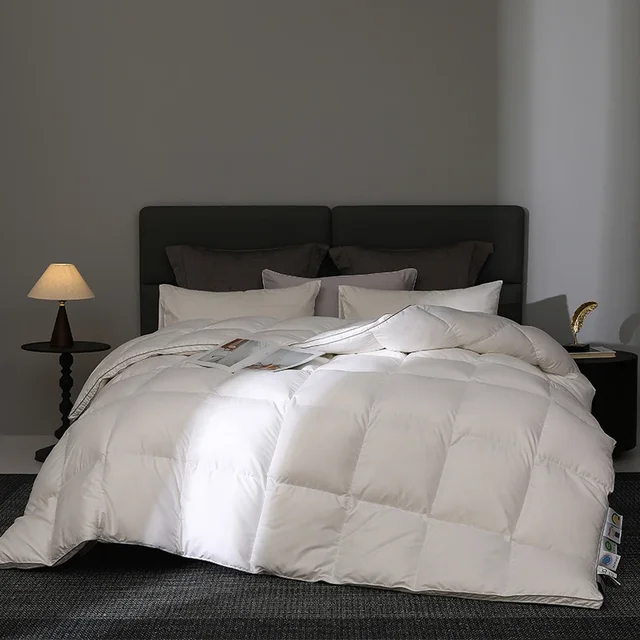 Couette Queen Size 4 saisons : 95% duvet d'oie hongrois, hôtel de luxe, 220 x 240 cm 5