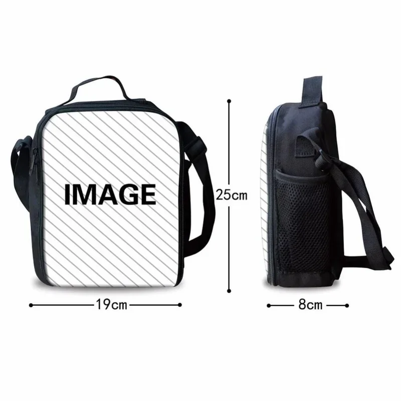 Cartoon Boys Insulated Lunch Bags Fashion Anime Print Bento Bag Aluminum Foil Thermal Bag Ice Pack Portable Picnic Food