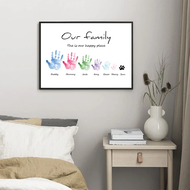 Personalised Family Handprint Print Family Hand Print Kit Included