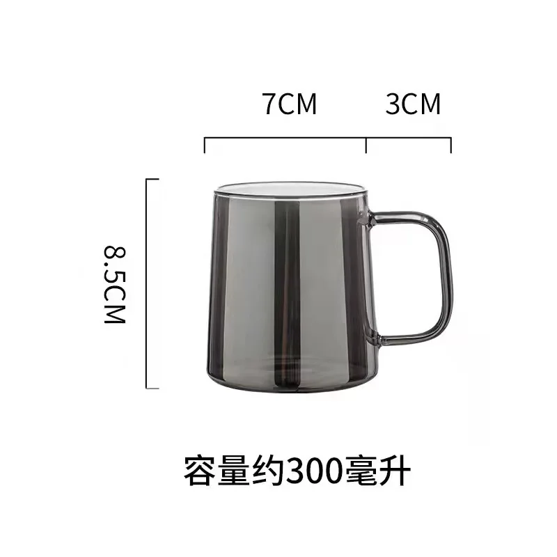 Gray Glass Water Pitcher with Handle Heat Resisttant Cold Hot Kettle Large-capacity Tea Pot Water Bottle Juice Jug Gray Amber