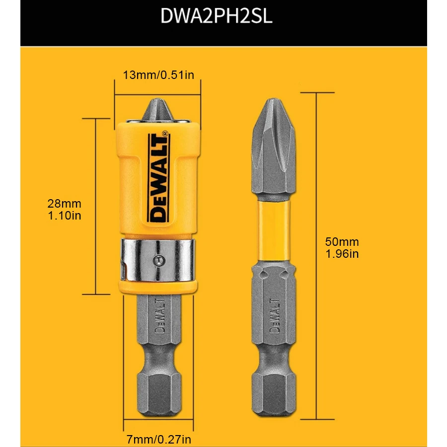 DEWALT MAXFIT Screwdriver Bits 2'' PH2 Impact Tough Phillips Power