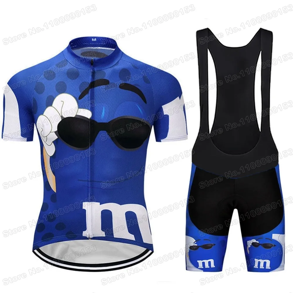 2024 Popular Chocolate Bean Cycling Jersey Set Funny Cartoon Cycling Clothing Men Road Bike Shirt Suit Bicycle Pants MTB Maillot 6