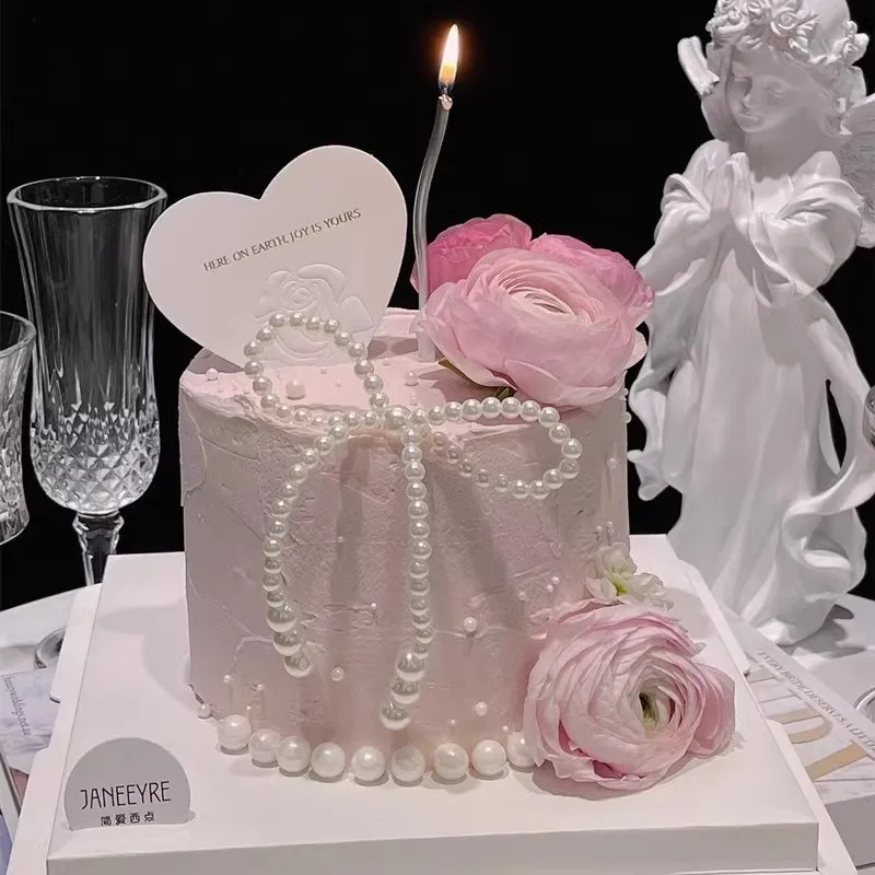 Wedding Cake Topper Set - Black Tuxedo Bear & White Dress Bear With 40cm Ribbon - Elegant Cake Decor