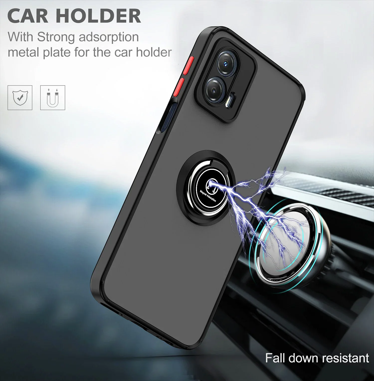 Armor Matte Case Cover Ring Magnetic Holder Stand For Motorola Moto G Stylus 5G G Power Pure Play