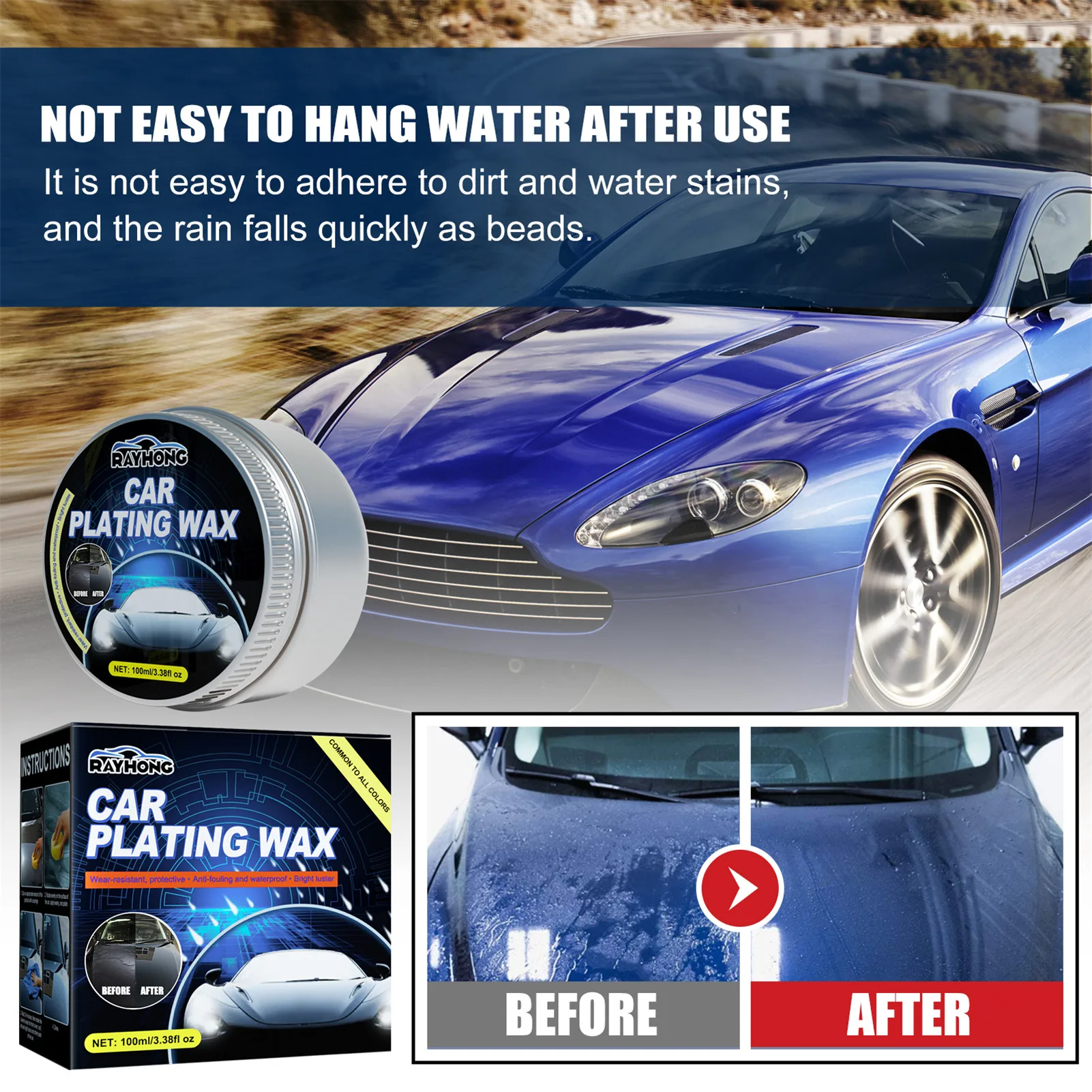 Car Wax Crystal Coating Set Quick Top Coat Car Care Wax Polish Hard Glossy Coating Care Waterless Protection And Shine