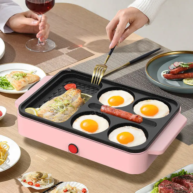 Egg Cooker Electric Eggs Hamburger Baking Machine Griddle Red Beans Cake Pie Crepe Maker MINI Breakfast Pancake Omelette Egg Frying Pan egg cooker cake machine crepe maker burger press maker