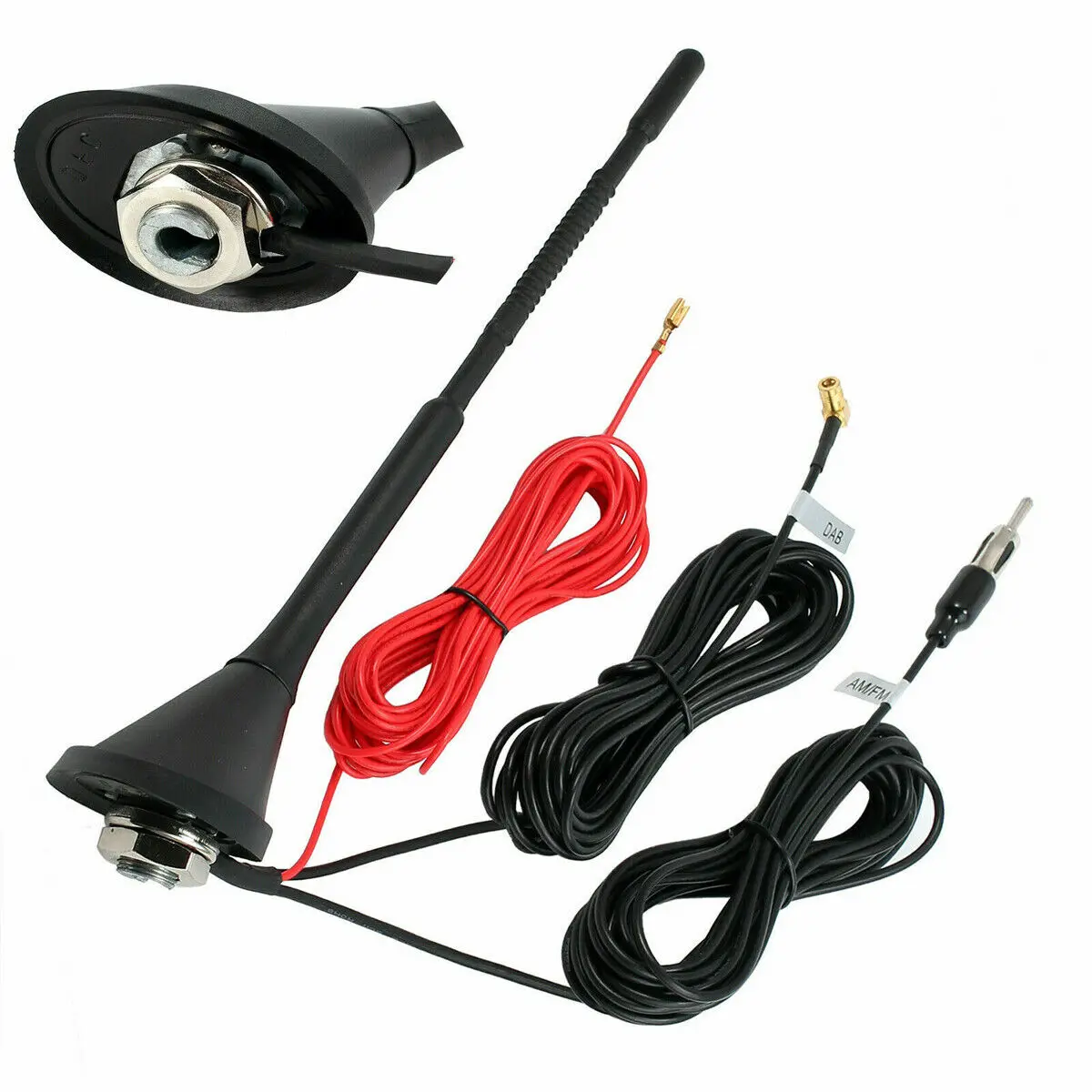 12V Car Radio DAB AM/FM Antenna Aerial Roof Mount Antenna Signal SMB