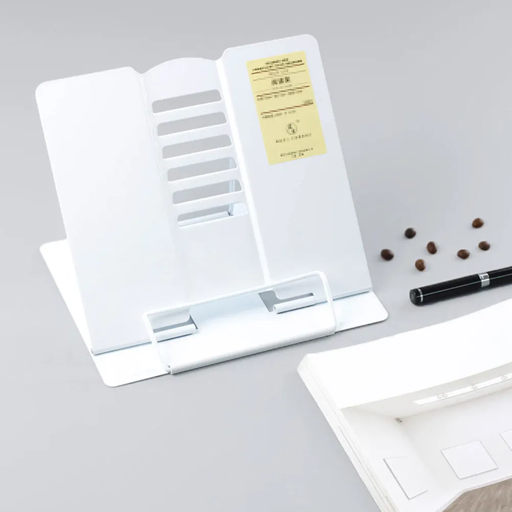 1Pcs 금속 독서 스탠드 조정 가능한 책 홀더 홈 오피스를위한 대형 흰색 다기능 독서 프레임 태블릿 브래킷