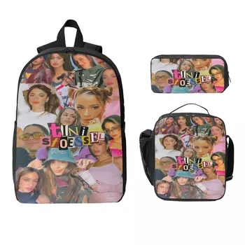 3Pcs TINI STOESSEL Futtura Backpack Set for Children Pencil Boxes Bookbag Sets with Lunch Box For School Students Knapsack 1