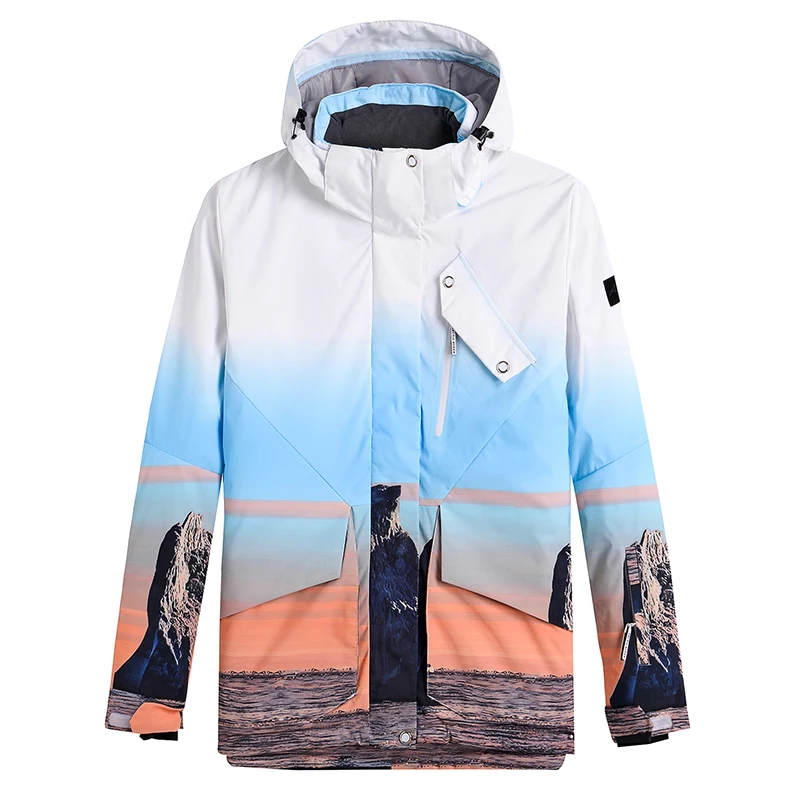 Men's And Women's Ski Jackets Windproof And Waterproof Winter Outdoor Sports Jackets Men's Warm Printing Coat Snow Jacket