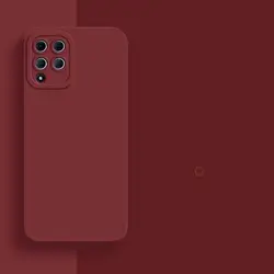 Klein Blue Matte Liquid Silicone Case with Camera Protection - A21S (Wine Red)