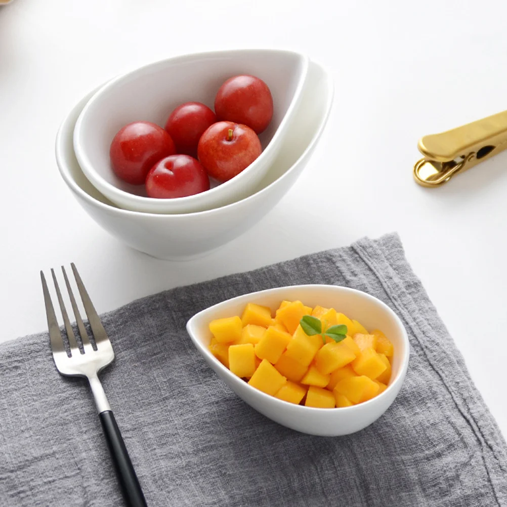 5 Pcs Condiment Water Drop Seasoning Dish Mini Vinegar Plate Melamine Household Dipping Bowl
