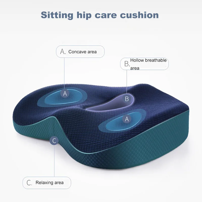 1pc Autumn And Winter Cushion Office Chair Hemorrhoids Pad Plush Cushion  Butt Cushion Thickened Stool Chair Cushion Breathable Ergonomic Gel Foam Seat  Cushion - Tailbone Comfort - Office Chair, Car And All-weather