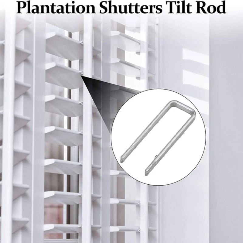 A9LB 40 Pcs Plantation Shutter Tilt Rod Replacement Louvers for Staples Shutter Window Repairs Tools Supplies Easy to Use