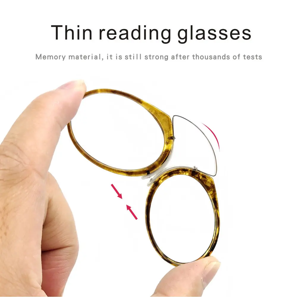 2026 Clip-On Mini-Lesebrille für Männer und Frauen, Lesebrille ohne Seitenbügel, Pince-nez 1.0 - 3.0 – Detail 9
