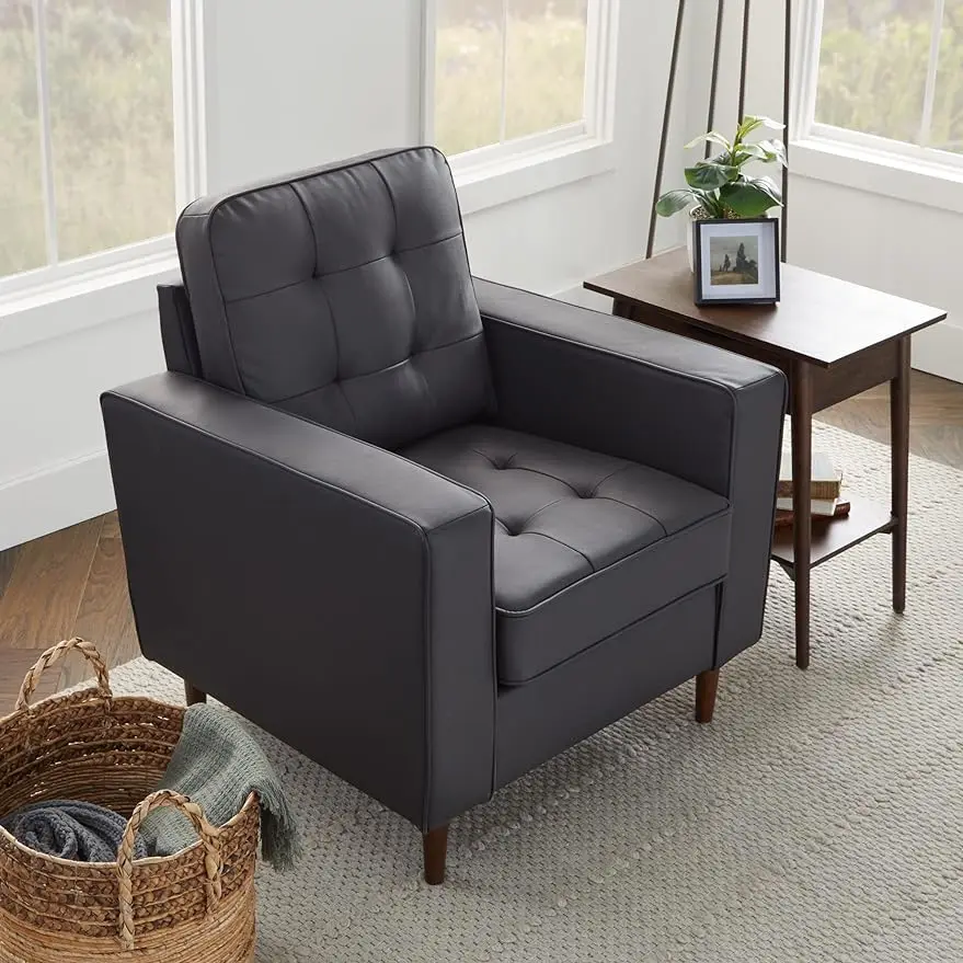 

Edenbrook Lynnwood Upholstered Accent Chair - Living Room Furniture Mid-Century Modern Design - Armchair