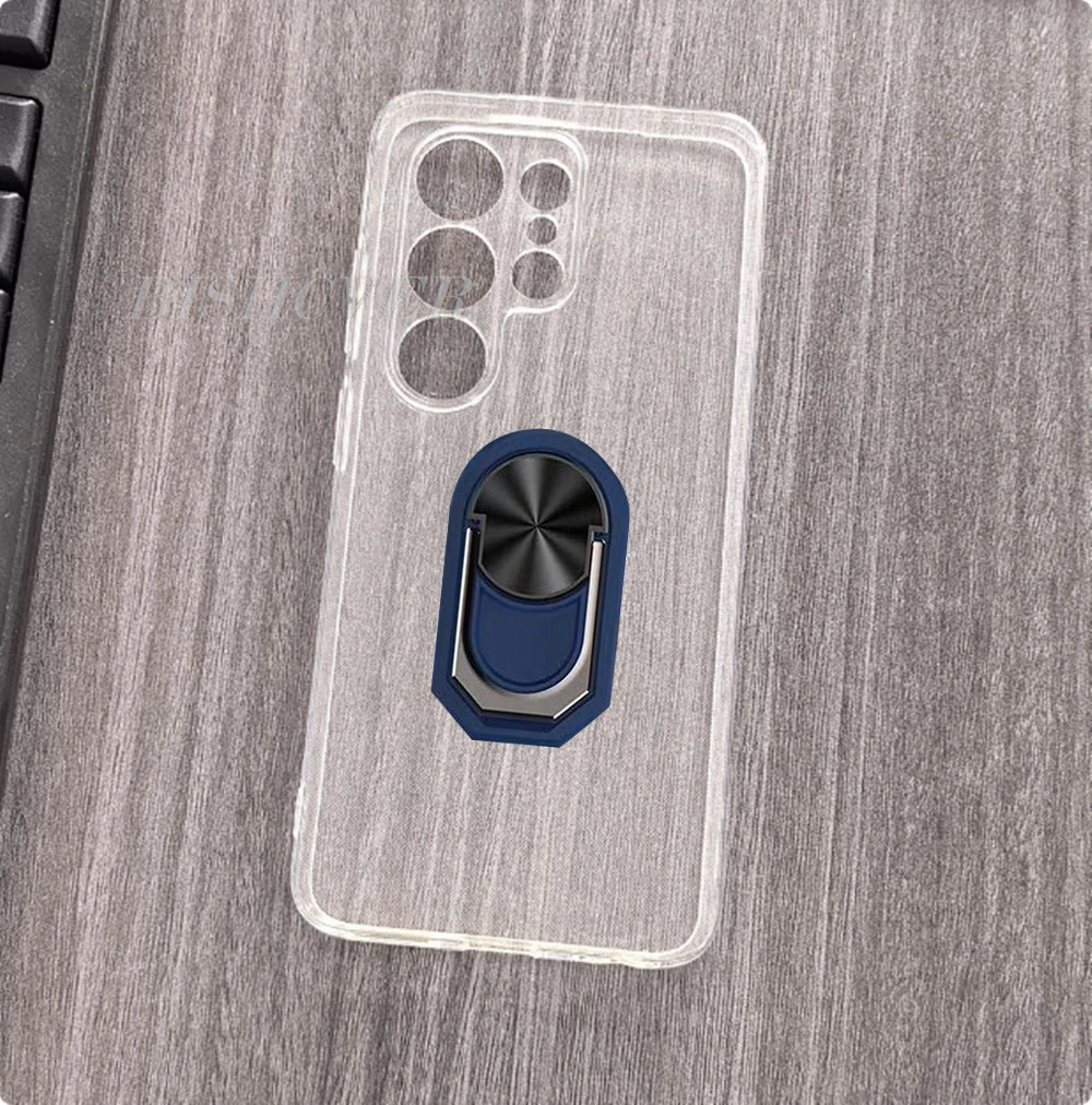 Premium Soft Silicone Case with Back Ring Holder